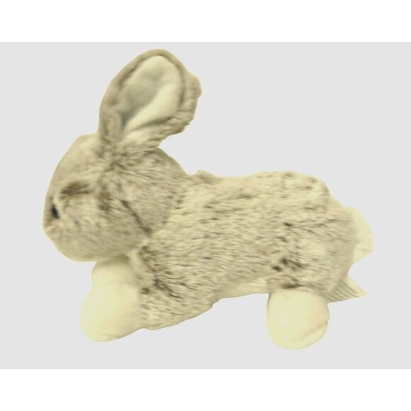 Gray Plush Bunny Rabbit Stuffed Toy 9" Soft Cuddly Fluffy Fur Easter - Picture 3 of 4